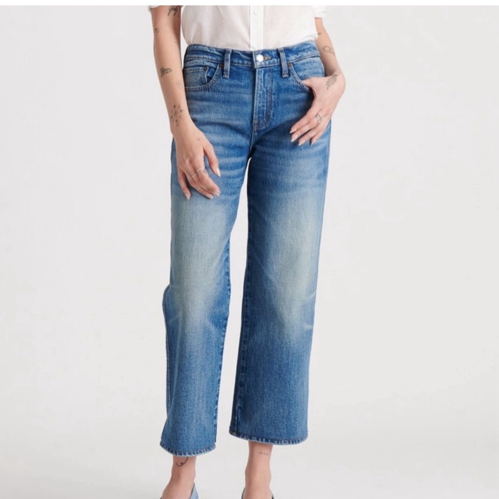 Lucky Brand Mid-Rise Crop Wide Leg Jeans sz 28/6